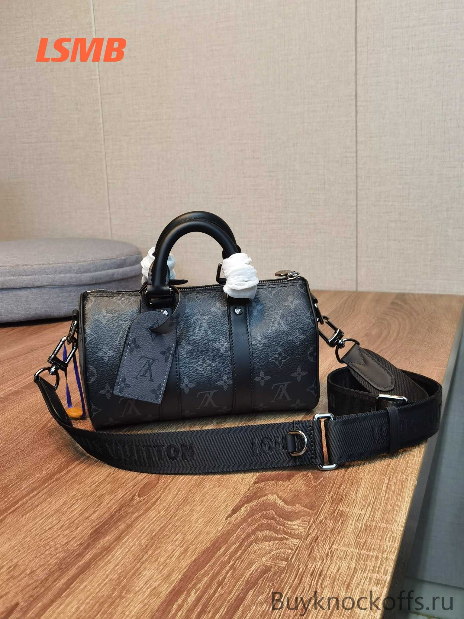 Online From China Designer Louis Vuitton LV Keepall Bags Handbags Wholesale Imitation Designer Replicas Black Monogram Eclipse Canvas M46271 1 a1659635015048 5070